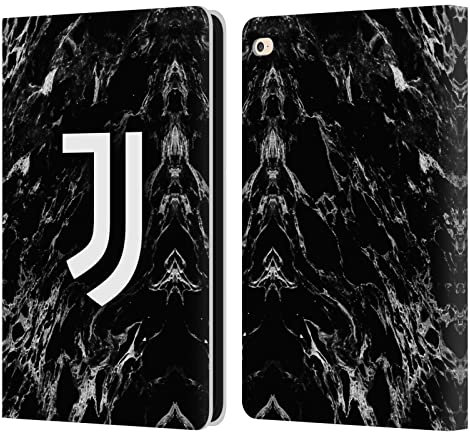 Head Case Designs Licenza Ufficiale Juventus Football Club Nero Marmoreo Custodia Portafoglio in Pelle Compatibile con Apple iPad Air 2 (2014)