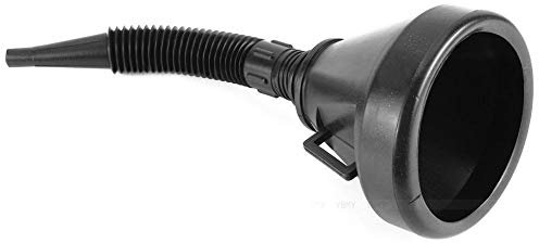 Keenso Entonnoir à carburant à large goulot avec poignée, grand entonnoir en plastique pour voiture, filtre à essence, bec flexible pour le ravitaillement de l'huile et de l'eau