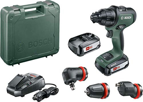 Bosch Cordless Combi Drill AdvancedImpact 18 (2X Batteries, 18 Volt System, 3 Attachments, in Carrying Case)
