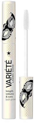 Eveline Cosmetics Variété Wimpernverlängernde Mascara-Basis mit Hyaluronsäure, D-Panthenol, Sojaprotein & Arganöl - Nährende Wimperngrundierung für langanhaltendes Volumen