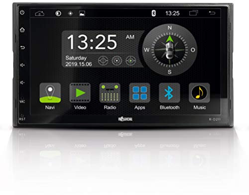 RADICAL R-D211: 2-Din Android Autoradio, Multimediasystem mit DAB+, UKW, USB, Bluetooth, WiFi/WLAN, 7“ Touchscreen, App-Mirroring, Mediencenter mit offenem Android 9.0 OS