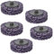 Schleifscheibe, 5 Stück 2 Zoll 50 mm Streifenscheibe Rollschloss Schleifscheibe Rostfarbenentferner Erhältlich in Multicolor Purple Black, polierte Scheibe(2in-Lila)