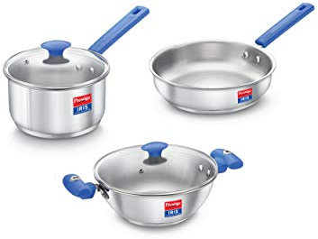Prestige Stainless Steel Cookware Set, Silver