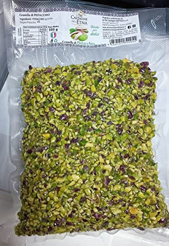 Granella di Pistacchio 500 gr. - Ideale per primi piatti, secondi, dolci e torte - Le Tre Castagne dell'Etna
