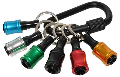 6pcs Quick Release Screwdriver Bits Holder Set with Keychain 1/4inch Hex Shank