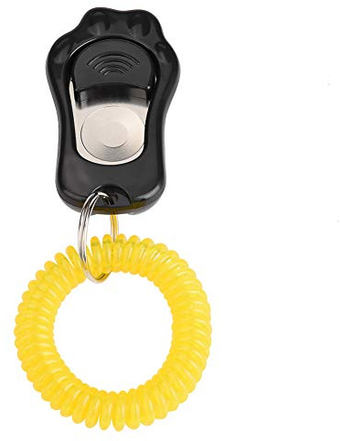 Zerodis Armband für Hundetraining Clicker, 3-stufiger Sound Adjustable Universal Animal Behavioral Training Clicker für Pet Cat Dog(Schwarz)