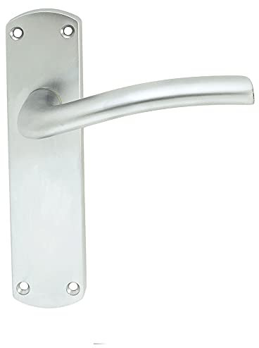 Serozzetta Liddel Door Handles on Backplate - Latch - Satin Chrome