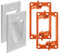 Best View Mounts BWP in-Wall Cable Management 1-Gang Low Voltage Cable Plate with Mounting Bracket ETL Listed (2-Pack, White)