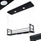 LED Pendelleuchte Quirihue, moderne Hängelampe aus Metall/Kunststoff in Schwarz/Weiß, Leuchte mit Ablagefläche, verstellbare Höhe max- 148 cm, 3000 Lumen, 2700 Kelvin, 6 x LED 4,5 Watt (inkl.) IP20