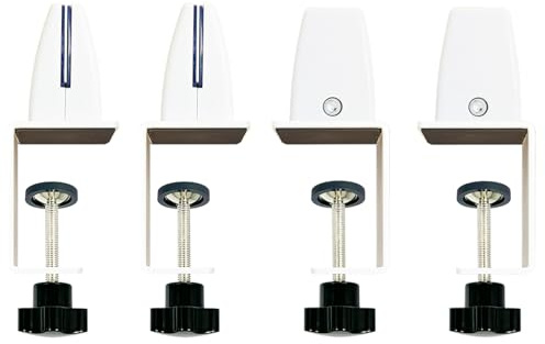 Jhanw Pinces de séparation réglables en aluminium pour panneaux de 1/8 à 1 | Clips de support en acrylique/plexiglas | Lot de 4 quincaillerie de montage de panneau d'intimité
