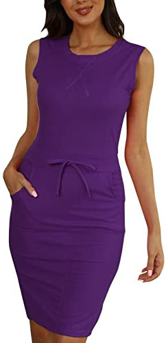 Générique Robe De Demoiselle d'honneur Robe De Bal Moulante Slim Robe Violet Pas Cher Fendue Robe De Soiree Femme Empire Midi
