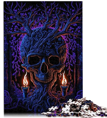SIBREA Puzzle für Erwachsene Macabre Vision 1000 Teile - Gothic Schädel Stil - Karton - Jigsaw Puzzle - 1 Set - 1000 Teile - 26 x 38 cm - Ab 12 Jahren