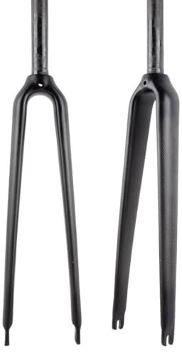 HIMALO Carbon Starre Gabel 700c Rennrad-Gabel 25,4mm Gerade Gabelschaft Gewindelos C-Bremse Vorderradgabel QR 9 * 100mm(Matte Black,3K)