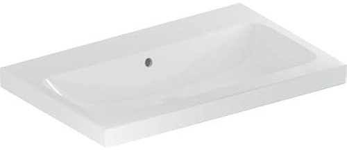 Geberit iCon Light Waschtisch, 75 cm x 48 cm, ohne Hahnloch, mit Überlauf,501835, 501.835.00.3, Farbe: Weiß