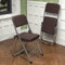 Lvhecforhm 1er Set Klappstuhl mit Rückenlehne, Esszimmerstühle, Küchenstuhl mit Stahlrahmen, Esszimmerstuhl Konferenzstuhl Klappbar, Klappstühle Braun Leder, Loungesessel, Modern Freien Klappstühle