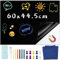 Ziamzra Tafelfolie Selbstklebend 60cmx44.5cm Tafelfolie Magnetisch Schwarz Magnetfolie Abwischbar Magnettafel Kühlschrank Kreidefolie Selbstklebend für Magnettafel Küche Kühlschrank Haus Schule Büro