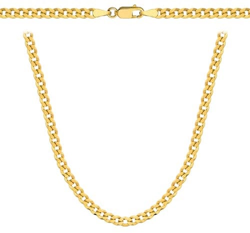 Amar Luxury ketten für herren gold 925/585 14k, kette herren - halskette herren, panzerkette herren 925 silber mit gold 14k, königskette- herren schmuck, italienische Qualität
