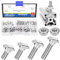 Glarks 80pcs M5 T Slot Drop-in Bolt with Hexagon Flange Nut Set, 10/12/16/20MM Hammer Head T-Bolt, T Shape Stud Sliding Screw, T Screw Stud for European Standard 20 Series Aluminum Profile
