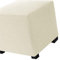 Hockerbezug Quadratisch 45cm/50cm/65cm Ottomane Bezug Quadratisch Bezug Hocker Quadratisch Hocker überzug Schonbezug Bezug für Fußhocker Stretch Ottomane Abdeckung Hockerabdeckung(Color:Beige,Size:55x