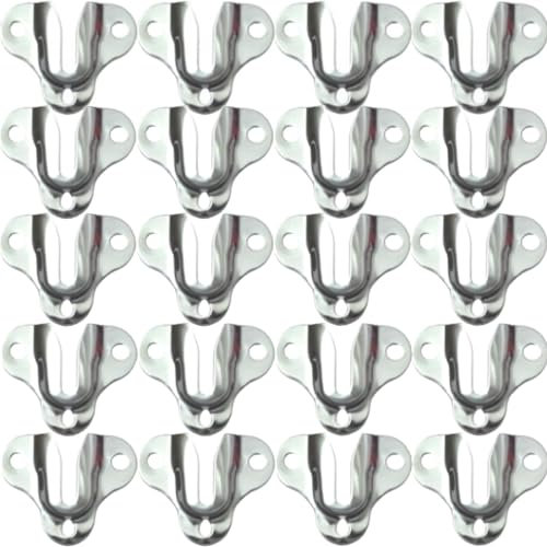 Lot de 20 cintres argentés avec trou de serrure pour miroir, cadre photo, tasses, clés, manteau, planche en bois, support mural à trou de serrure unique