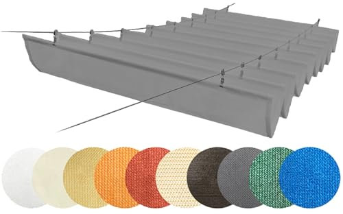 Costume Tettoia Per Pergola Retrattile Copertura Parasole Ricambio Tende Da Giardino, Protezione UV E Solare Copertura, Esterno Garage Sul Terrazzo Patio Giardino Vela Parasole