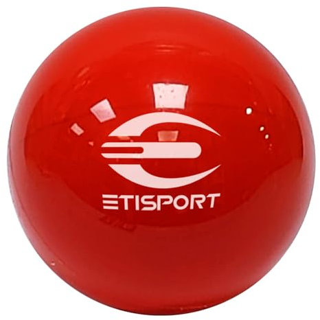ETISPORT PALLA da Hockey Pista PRO. Uso professionale per tutti i tipi di superfici. Misurazione regolamentare e peso. (Rosso)