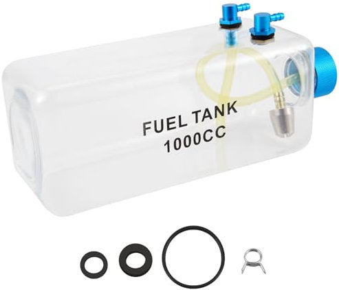 Diggtor Depósito de Combustible Gasolina Botella de Plástico Transparente 1000CC CNC para Avión RC Gas y Nitro