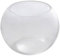 simpa 19cm Clear Glass Fish Bowl Round Centerpiece Display Vase Terrarium, Sphere Bubble Ball Flower Vase.