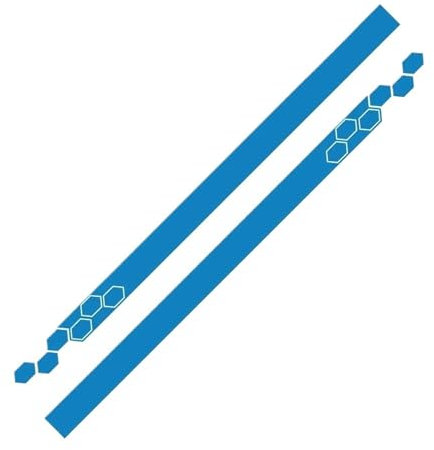 Auto Seitenschürze Für VW Für Golf 4 5 6 7 Für Polo Auto Tuning Zubehör Auto Tür Seite PVC Aufkleber Vinyl Film Dekor Abziehbilder Auto Seitenrock Splitter(Glossy Blue)