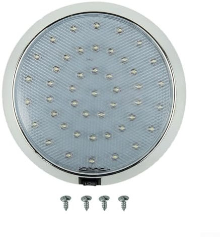 Zeroupshop Plafonnier LED 12 V pour toit intérieur de caravane avec interrupteur, pour camping-car, camping-car (1 pièce)