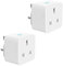 ANTELA Smart Plug with Energy Monitoring, 2,4GHz WiFi Plug with Timer Function, Alexa Voice Control, Smart Life APP Wireless Remote Control, Compatible with Alexa and Google Home, 13A, 2PCS