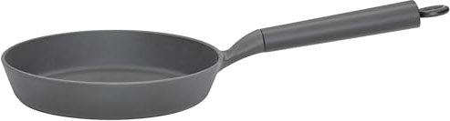 Spring INTERNATIONAL COOKING ESCALE - Sartén de hierro fundido esmaltado (20 cm, mango de madera resistente, para todo tipo de fuegos, incluso inducción, distribución óptima del calor y efecto