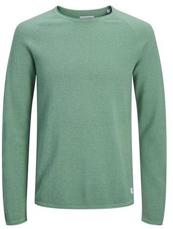 JACK & JONES Herren Strickpullover Rundhals Basic Langarm Sweater Baumwolle Shirt JJEHILL