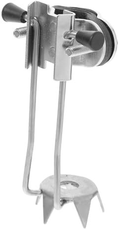 OATIPHO Knuspriger Stock Eisschuhgriffe Rohrspitze Stock Zubehör Spitze des Spazierstocks Zuckerrohr-Eisaufsätze Spitze des Eisstocks Stock-Eisgriff Rostfreier Stahl Silver