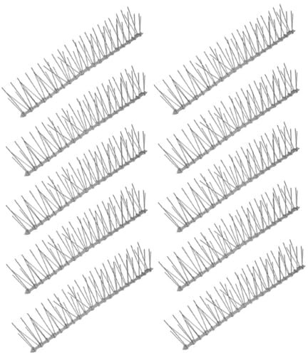 BAZEITFLOW 10Sätze Vogelabwehr Spikes Taubenspitzen für Dach Effektive Vogelabschreckung für Große und Kleine Vögel Langlebig Einfache