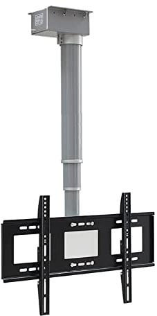 Motorized Ceiling TV Mount, Height Adjustable TV Stand and Wall Mount, with Remote Control, 2 Installation Methods, Fits 26-70 Inch Low Profile TVs,90cm