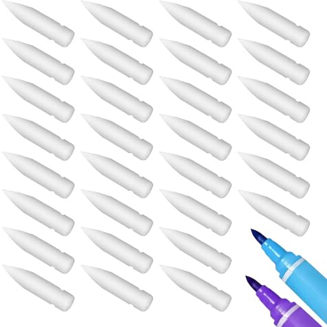 Funver - Pinchas de repuesto de punta suave para marcadores de pintura de acrílico puntadas de punta fina de nailon y bolígrafos de pincel recargables para dibujo