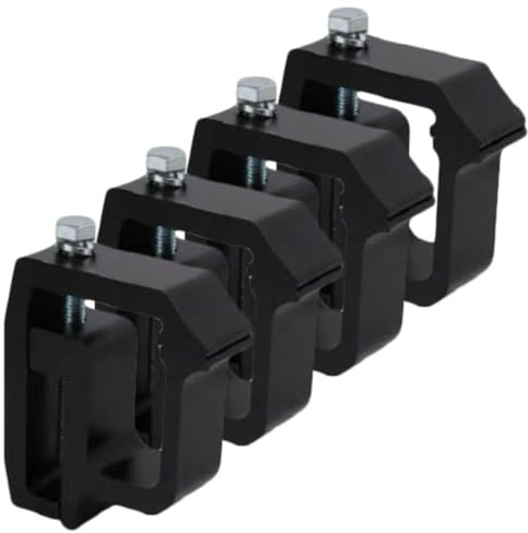 EPIGEIST Pinces de Montage en Alliage d'Aluminium pour Capot et Porte-Échelle de Pick-Up, Lot de 4, Fixation Solide pour Hard-Top et Cellule de Camping-Car