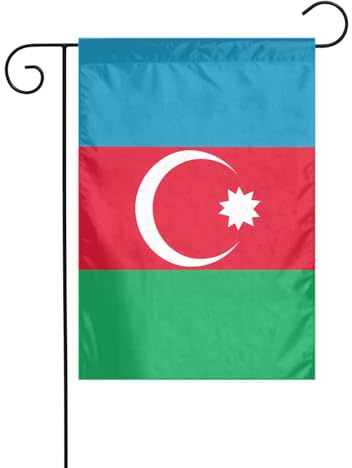 WHJSHOP Flagge von Aserbaidschan, Gartenflaggen, 30,5 x 45,7 cm, für Hofdekoration, mit 3 cm Stangenpositionsbreite (nur Flagge, kein Fahnenmast im Lieferumfang enthalten)