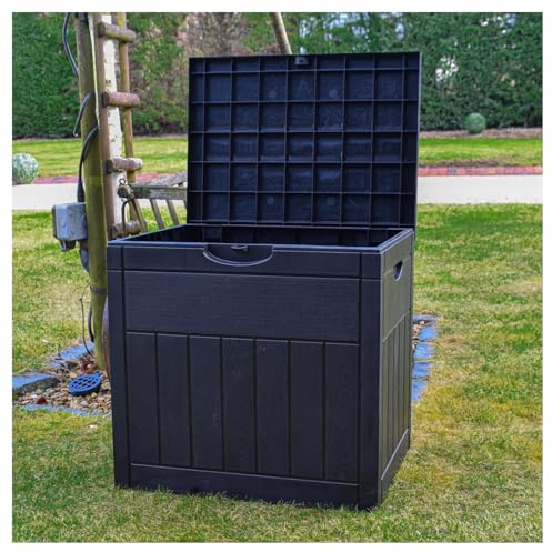 Pobbycrafm Boite De Rangement Plastique Caisse Plastique avec Couvercle Coffre De Jardin Exterieur Caisse Rangement Coffre De Rangement Exterieur Etanche
