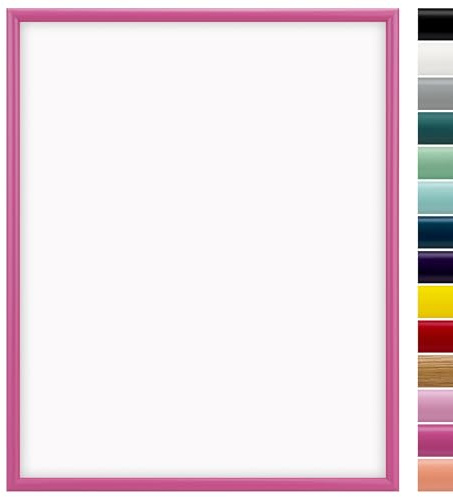 DÖRR Bilderrahmen Aqua 50x70 Pink, Holz, für Fotos, Poster, Urkunden | Bildformat 50x70 cm, bruchsicheres Acrylglas, Modern & Zeitlos, Hoch- & Querformat, Skandi-Style, Holzrahmen, Wechselrahmen