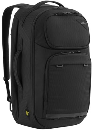 NOMAD® Transfer 38 | Premium-Reisetasche 38 Liter | Schwarz | Rucksack Handgepäcktasche | Koffertasche/Wochenendtasche | 100% recyceltes Polyester
