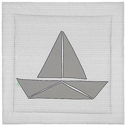 Odenwälder Krabbeldecke Speedboat silber, Größe:100 x 100