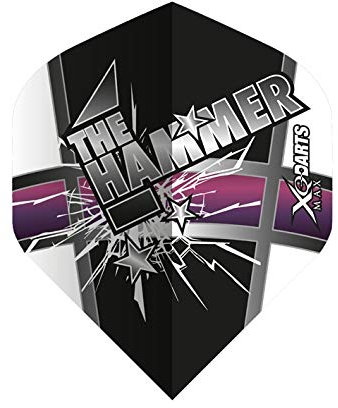 XQMAX Dart Flights Andy Hamilton, schwarz/lila, 100 Micron, 1 Satz