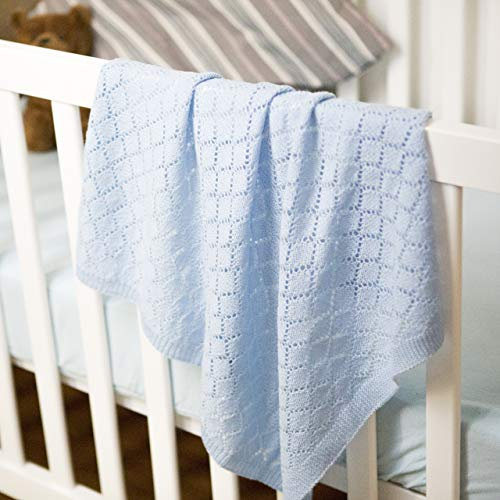 Baby Stricken - Babydecke Traumreise Natur - Strickset Babydecke mit 5 Knäuel Babywolle 100% Merino + Baby Stricken Anleitung – Baby Strickset – Babydecke Stricken Set - Strickset für Babys von Myoma