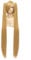 Baisheng Miku Frauen 30 cm + 100 cm 2 Pferdeschwanz Blond Gelb Gerade Miku Lange Cosplay Perücke (Basis Perücke 30cm+Zopf 100cm-Golden)