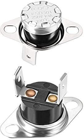 sourcing map KSD301 Thermostat 100 ° C / 212 ° F 10 A Schließer N.O Einstellen der Schnappscheiben-Temperaturschalter für Mikrowellenherd Kaffeemaschine 2 Stück