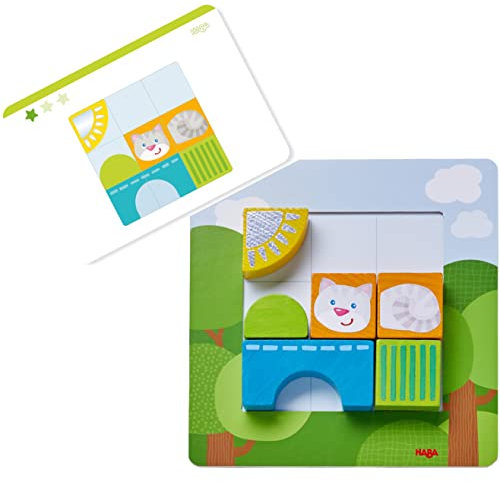 HABA 306292 - Legespiel Tierisch quadratisch, Legespiele ab 2 Jahren, Made in Germany