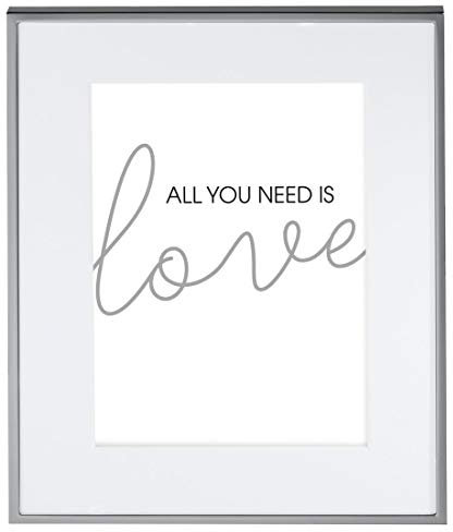 Hama Bilderrahmen 13x18 cm (Fotorahmen aus Metall, Porträt-Rahmen mit Samtrückwand zum Aufstellen und Aufhängen) silber