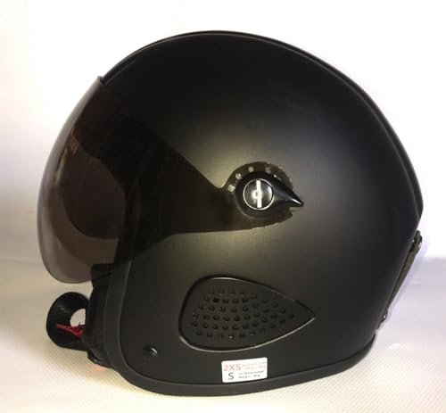 Bores Gensler Kult Jethelm mit Visier, schwarz matt, XS1/M